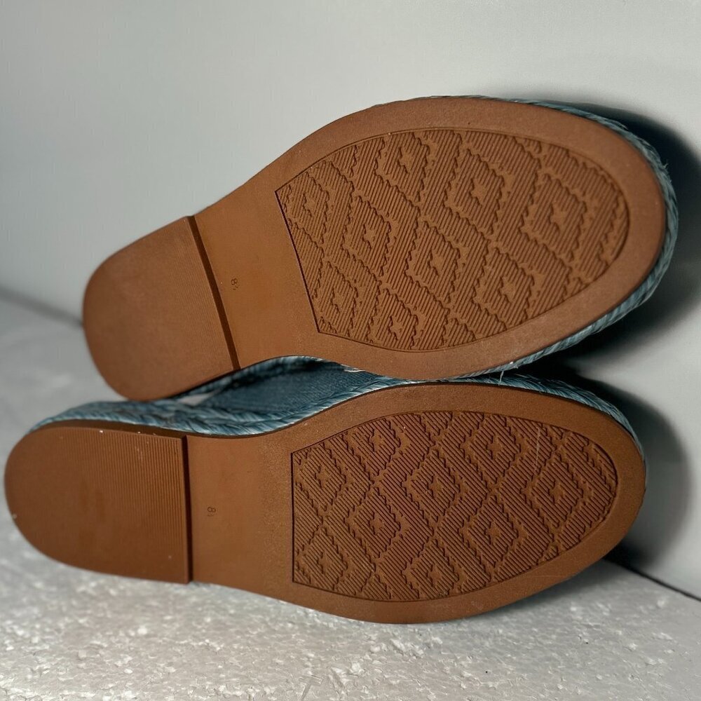 Zodiac SZ 8.5 NWOT Gizelle Blue Denim Mule Slide Resort Boho 70's Chic - Picture 11 of 12